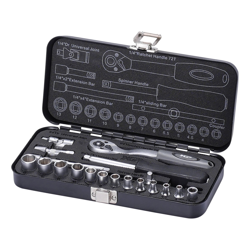 [XP14S20] Jeu de douilles 1/4'' 20 pcs