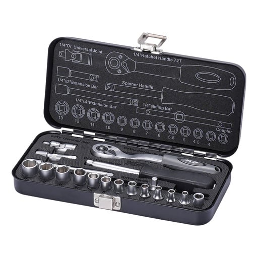[XP14S20] Socket set 1/4'' 20 pcs
