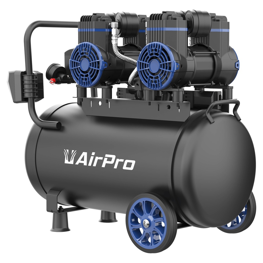 Compressor olievrij 2x1.8pk 40L tank 230V