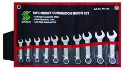 [481710] Combination wrench set short 10 pieces proffesional