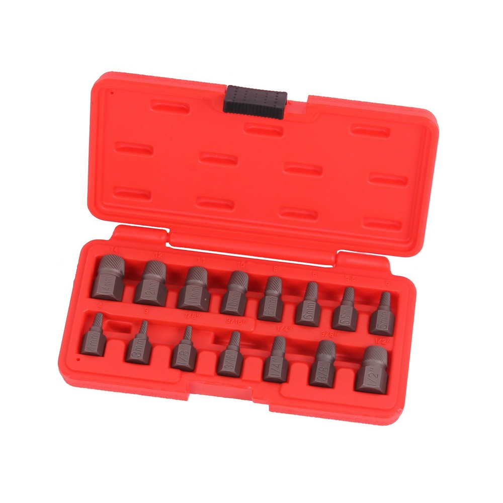 Screw extractor set 15 pieces professional Valkenpower