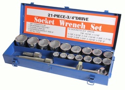[SW21I] Socket wrench set 21 pieces sae