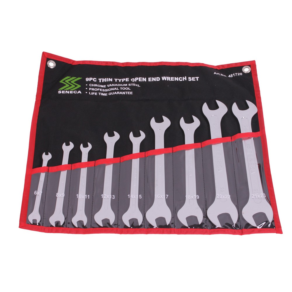 Double open end wrench set thin type 9 pieces professional Valkenpower