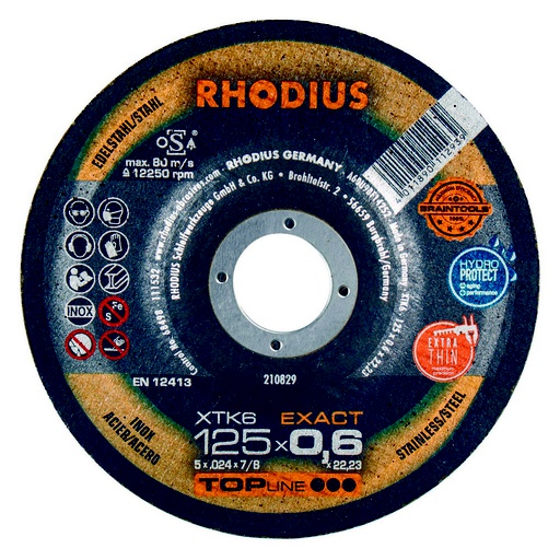 [210829] Doorslijpschijf XTK6 exact 125 x 0,6 x 22,23mm V42
