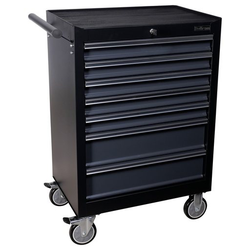 [TB65OB] Tool trolley 7 drawers, ball-bearing slides & central lock