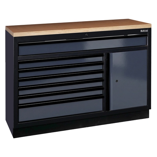 [GC13L7W] Base cabinet 7 drawers 1 door with wood worktop