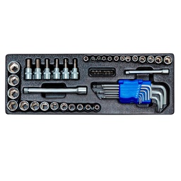 [910063] Socket set 1/4" - 3/8" SAE 49 pieces