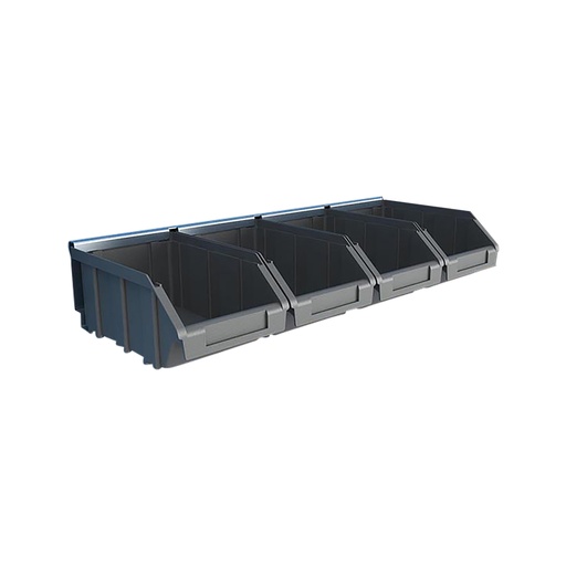 [BGH45] Storage bin set 4 parts plastic including hanger EXPERT