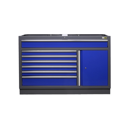 [GC13L7BLUE] Bottom cabinet wide 7 drawers and 1 door without worktop